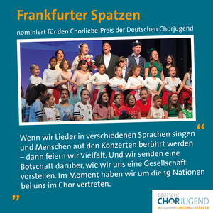 Gruppenfoto Chorkonzert Frankfurter Spatzen
